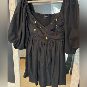 Gemstone babydoll mini dress